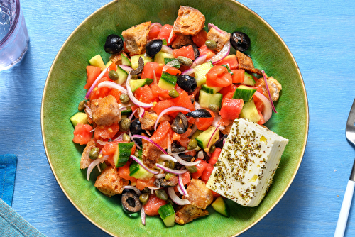 Salade de tomates et feta à la crétoise