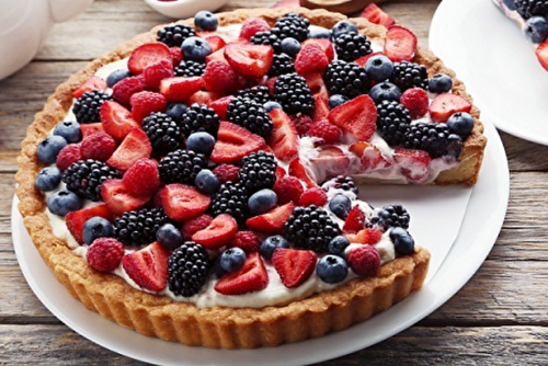 Tarte aux fruits des bois et mascarpone