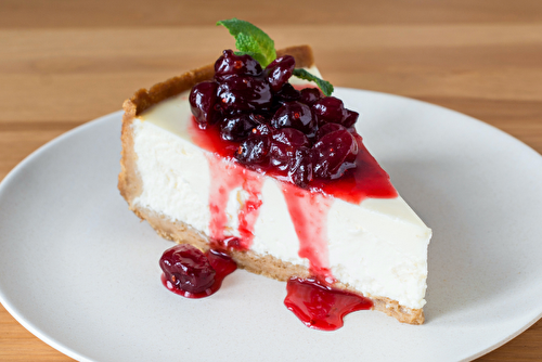 Cheesecake à la ricotta et coulis de fruits des bois