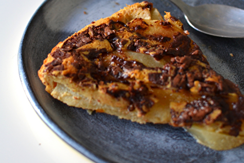 Clafoutis poire-chocolat