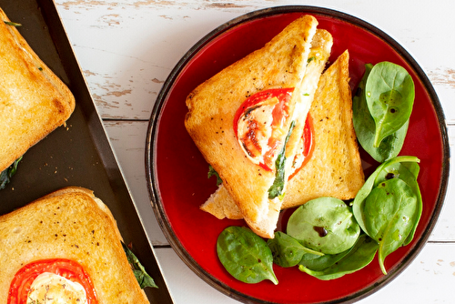 Croque-monsieur au poulet et au chèvre