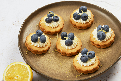 Mini-tartelettes au citron et aux myrtilles revisitées Karéléa