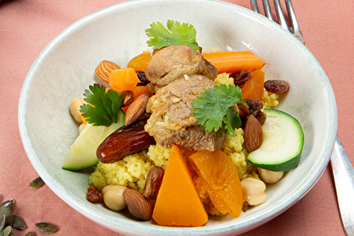 Tajine d’agneau au butternut et pois chiches