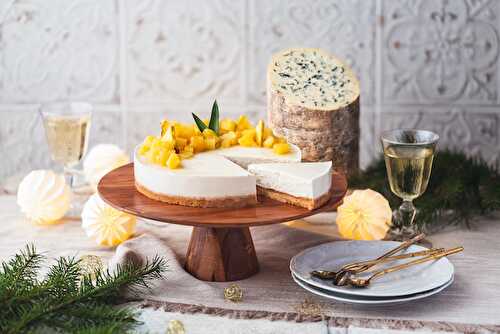 Cheesecake à l’AOP Fourme d’Ambert et sa compotée d’ananas