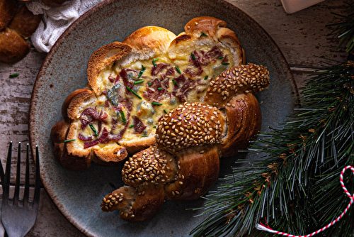 Hallots à la bresaola et au Crottin