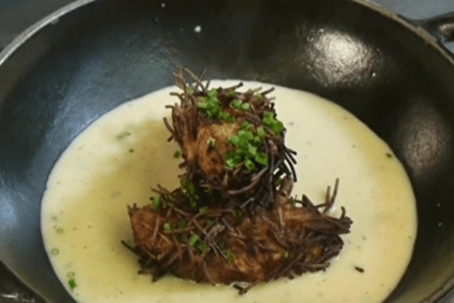 Asperges des Sables en velouté par Julien Duboué