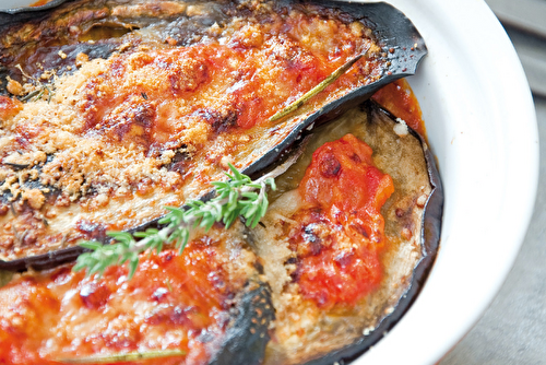 Aubergines parmigiana, la version light