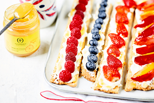 Bandes de fruits d’été, le dessert rapide et facile