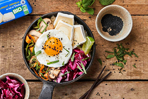 Bibimbap coréen végétarien, la recette anti-gaspi