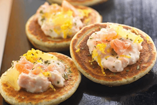 Blinis à la farine de lentille, colorés et savoureux