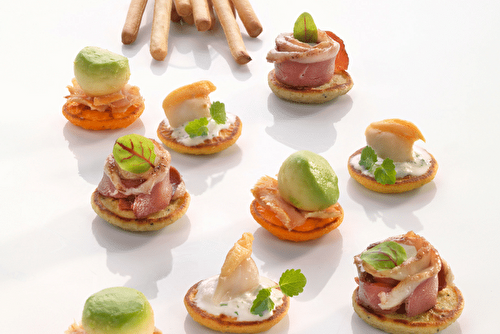 Blinis cocktail aux saveurs gourmandes