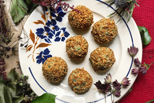 Bouchées de pois cassés, lentilles et truite