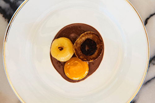 Boudin en brioche, jimboura et œufs confits