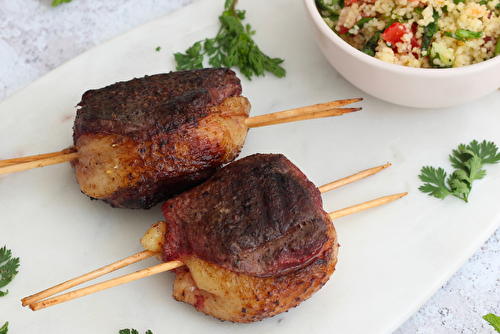 Brochettes de tournedos de magret de canard