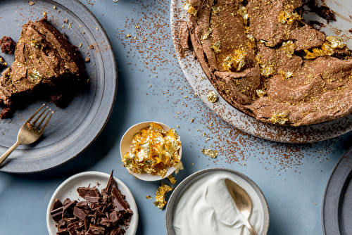 Brownie doré en deux cuissons façon