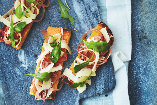 Bruschettas en version mini pour un apéritif à l'italienne