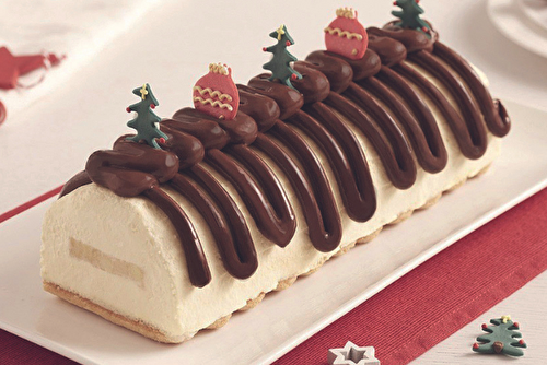 Bûche de Noël Pomme Vanille et Nutella