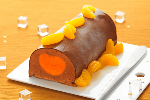 Bûche glacée chocolat mandarine, la recette Thermomix