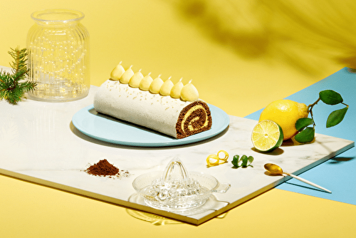 Bûche praliné citron, la fraîcheur suprenante