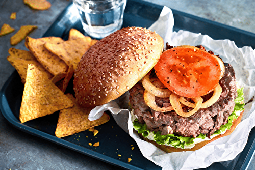 Burger de coeur de boeuf aux notes libanaises