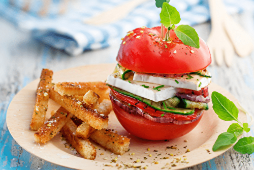 Burgers de tomates au fromage Caprice des Dieux