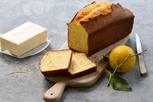 Cake au citron et au beurre Charentes-Poitou AOP