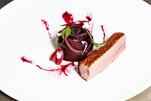 Canard de Rouen aux framboises de David Gallienne