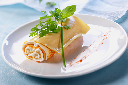 Cannelloni de poivron doux au fromage frais