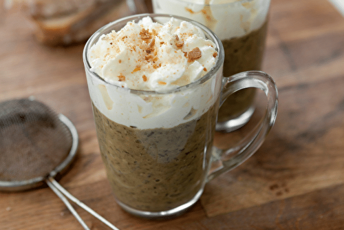 Capuccino de lentilles et chantilly pain grillé