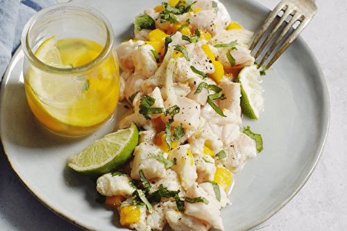 Ceviche de lieu noir à la mangue ultra rapide