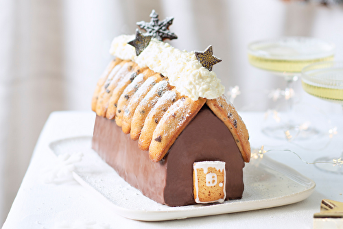 Chalet de Noël aux madeleines longues aux pépites de chocolat Le Ster