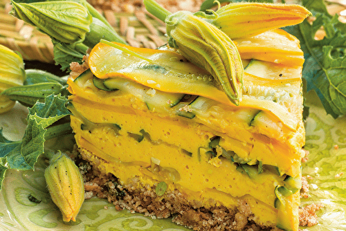 Cheesecake aux courgettes " En effeuillant les courgettes "