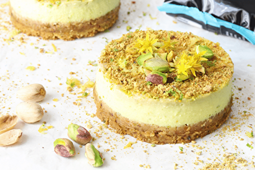 Cheesecake avocat et pistaches sans sel