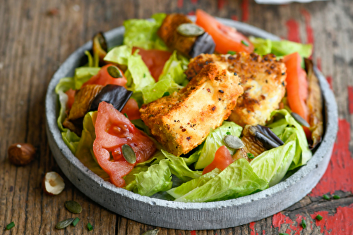 Chèvre boîte snacké en salade folle