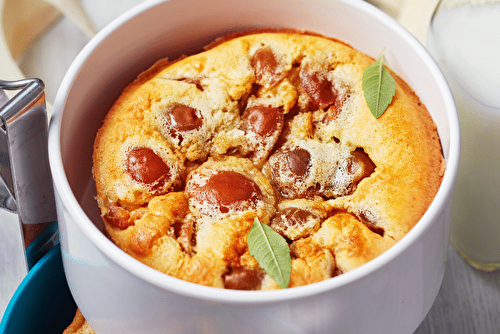 Clafoutis aux mirabelles et à la verveine