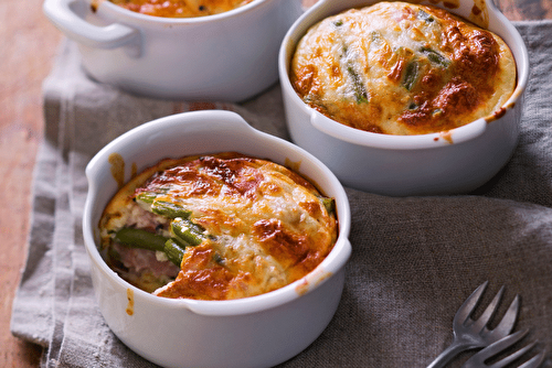 Clafoutis de haricots verts au bacon