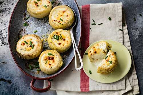 Coeurs d’artichauts gratinés, ultra fondants