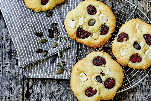 Cookies framboise et chocolat blanc