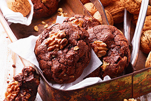 Cookies moelleux au chocolat et noix de Grenoble AOP