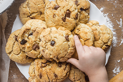 Cookies moelleux aux pépites de chocolat, allégés