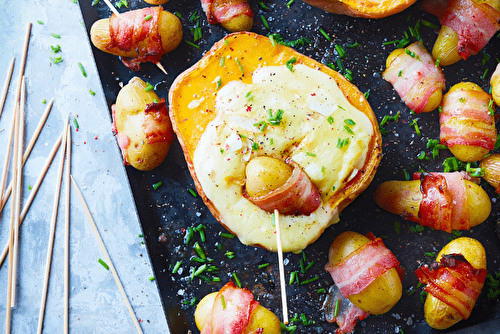 Courge Butternut rôtie au reblochon