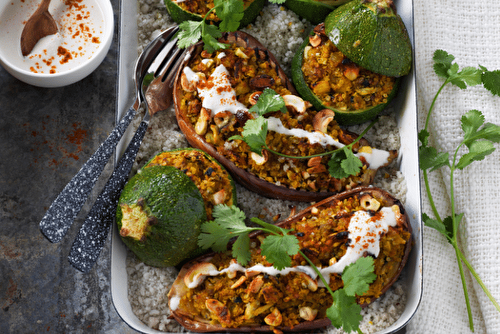 Courgettes et aubergines cuites au sel