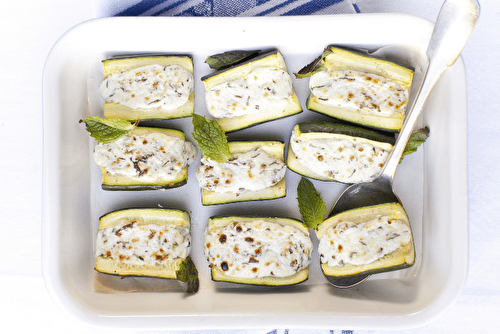 Courgettes farcies au fromage frais, la recette légère