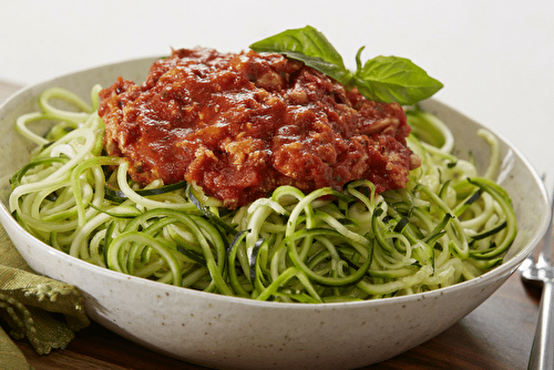 Courgettes healthy à la bolognaise, comme des spaghettis