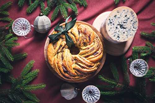 Couronne de Noël à l’AOP Fourme d’Ambert et magret de canard