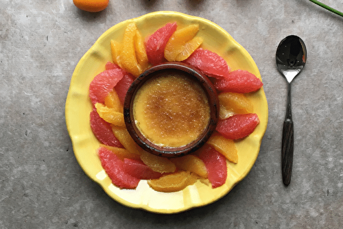 Crème brûlée à la mandarine pour un peu de douceur