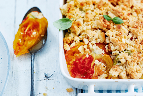 Crumble de tomates au piment d’Espelette