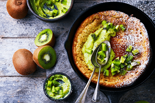 Dutch Baby pancake au kiwi de l'Adour