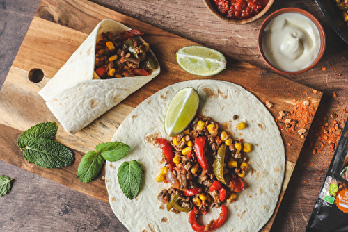 Fajitas veggies tex mex, le dîner sans viande