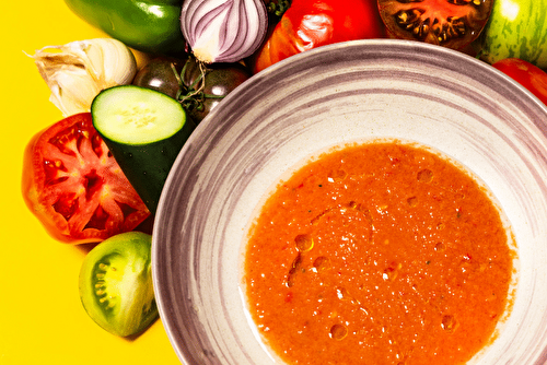 Gaspacho de tomates au vinaigre de Xérès vieux